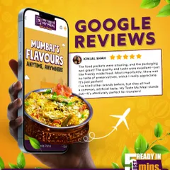 Kinjal Shah's review points out exactly what I aim for: food that tastes freshly made, with no preservatives or artificial taste. She says it's "absolutely perfect for travelers," and I couldn't agree more.