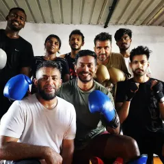 Teamwork makes the dream work. A shot of our kickboxing group after a great training session.