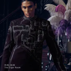 Structured like a skyline, fluid like a whisper. This piece, with its architectural threadwork and bold asymmetry, is where my couture vision meets control. This is the new language of menswear.