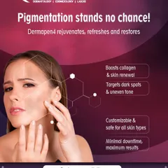 The Dermapen4 is a microneedling device I use to address pigmentation. It boosts collagen and skin renewal, targets dark spots, and is customizable and safe for all skin types with minimal downtime.