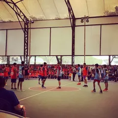 Our players at an NBA Academy India event. We are always seeking opportunities like this to give our athletes exposure and help them grow.