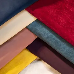 Our premium velvet fabric collection, layered to show a story of elegance and sophistication. From deep navy and rich mustard to soft blush, these velvets add a luxurious touch.