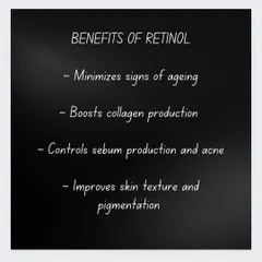 Retinol is one of the most effective ingredients for radiant skin. Its benefits include minimizing signs of aging, boosting collagen, controlling sebum, and improving skin texture.