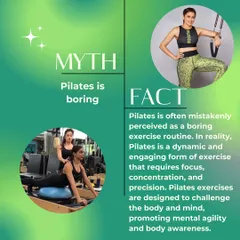 Myth: Pilates is boring. Fact: Not in my studio! With dynamic movements and endless variations, I promise to keep you challenged and engaged.