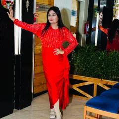 Game on! Another powerful look in red, ready for 2025. I believe in looking and feeling my best on stage.