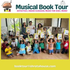 Look at those happy faces! Our book tour stop at Prayag Montessori was filled with music, learning, and lots of smiles as kids received their "Color & Learn" books.