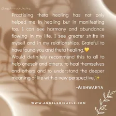 This is why I teach. When a student learns ThetaHealing and sees real harmony and abundance flow into their life, it confirms the power of this work. This testimonial shows how the practice helps not just in healing, but also in manifesting a new reality and understanding life from a deeper perspective.