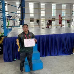 Champions are made from a desire deep inside them. Here is Sheeza, our young boxing prodigy, with her gold medal from the regional championship. We are incredibly proud of her.