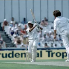 Playing at the highest level requires courage and technique. This is a memory from a Test match in England.