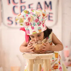 Welcome to the ice cream shop. We had so much fun with this little chef as she explored our detailed and playful ice cream parlor setup.