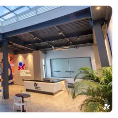 The entrance to our academy. A clean, modern, and welcoming space for all our athletes and parents.