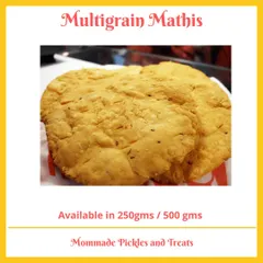 For a healthier twist on a classic, I created this Multigrain Mathi. It’s a savoury and spiced cracker that gives you the goodness of multiple grains in every crunchy bite, without compromising on that traditional taste.
