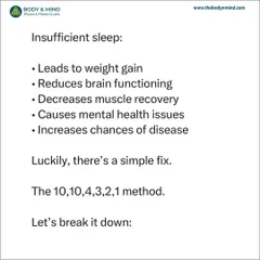 Let's break down the 10-10-4-3-2-1 sleep method. This protocol addresses key factors like caffeine, food, exercise, and blue light that disrupt your natural sleep cycle.
