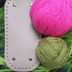 Get a head start on your next project with my bag making supplies. This kit includes a sturdy, pre-punched faux leather base and my favorite Koji Club yarn, available in so many bright colors.