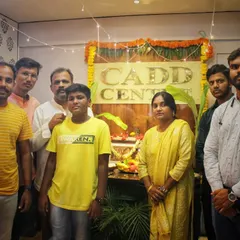 A photo from the Ayudha Pooja celebrations at our CADD Centre. It's wonderful to celebrate festivals and moments of joy with our team and students.