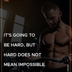 This quote is a reminder that the path to fitness will be challenging. "It's going to be hard, but hard does not mean impossible." With the right mindset, you can overcome any obstacle.