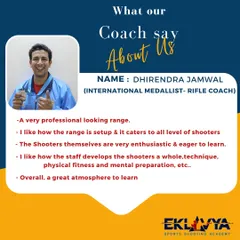"A very professional looking range... a great atmosphere to learn." Hear from our rifle coach and international medalist, Dhirendra Jamwal, about what makes Eklavya a special place to train.