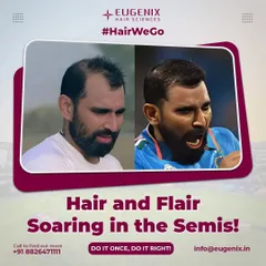 Hair and flair on the cricket field. Mohammed Shami's performance in the semi-finals was exceptional, and we are proud to have played a part in his confident, new look.