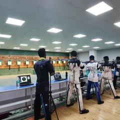 A typical day at the range where our competitive shooters are deep in practice. We create a focused environment that simulates real match conditions, preparing our athletes for state and national level events.