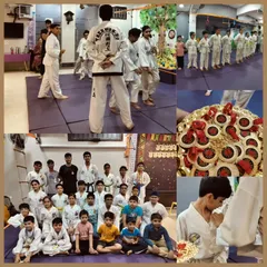 Our Taekwondo workshops are about more than just martial arts; they build discipline, confidence, and community. This collage shows our students in action, group photos, and even a Rakhi celebration, blending fitness with cultural values.