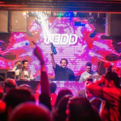 When I'm on the decks, I bring the full show. This is me with a CO2 cannon, creating pure mayhem and ensuring the energy on the dance floor is explosive.