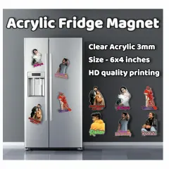 Turn your photos into high-quality acrylic fridge magnets. These are made from clear 3mm acrylic and printed in HD. I can create them in any shape based on your photo, perfect for birthdays, weddings, or just capturing a fun memory.