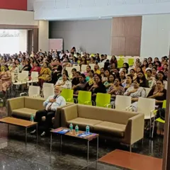 It was an honor to hold space for 400 educators at Greenwood High International School. In my large-scale workshops, I share practical tools for managing energy, reducing stress, and cultivating mindfulness, empowering professionals to bring their best selves to their important work.