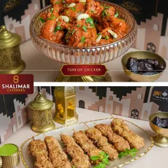 Our Iftar menus feature a wide array of appetizers, including succulent Turkish Chicken and creamy Chicken Cream Tikka, ensuring a flavorful start to the meal.