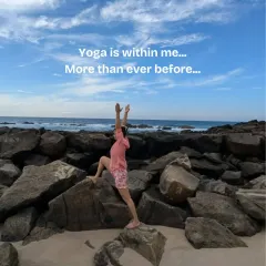 This photo captures the feeling that yoga is within me more than ever before. Postpartum healing is a journey of becoming someone new, and my practice has evolved to support that. The asanas are returning slowly, but with a new depth and understanding.