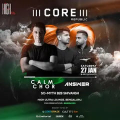 The lineup for our Core Republic edition, featuring homegrown artists Calm Chor and Ankytrixx. We use our festival IP to promote and celebrate both Indian and international talent.