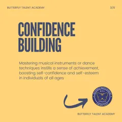 Mastering an instrument or a dance instills a great sense of achievement. This process is a significant confidence booster for students of all ages.