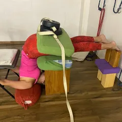 This is not just relaxation, it is a deep therapeutic backbend. We use a combination of bolsters, blocks, and weights to open the chest, release the spine, and allow for complete rejuvenation of the body and mind.