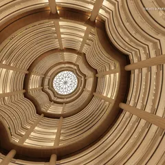 A view from within the heart of Palais Royale, looking up through India’s tallest residential atrium. This 215-meter central void is a feat of structural ingenuity, creating a breathtaking sense of scale and drawing light through the core of the 88-floor tower.