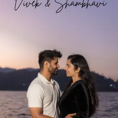A beautiful portrait against a pastel sunset sky, capturing the romance of an evening on the lake.