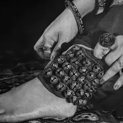 A detailed close-up from my 'Riwayat' series, focusing on a dancer adjusting her ghungroos. I spent hours ensuring every single bell was rendered with realistic highlights and shadows.
