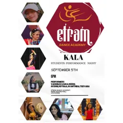 We give our students the space to grow in all aspects of their art. This poster for 'Kala' highlights the young performers who are taking the lead in creating and sharing their own movement art.