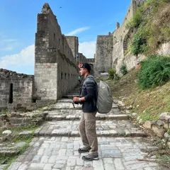 Geared up and ready to fly at an old fort. My backpack carries everything I need to get the shot, no matter the location.