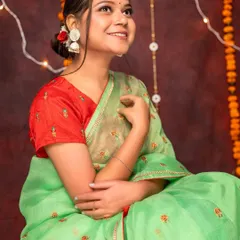 A beautiful portrait captured during our Diwali themed photography workshop. Students practiced using festive lights and props to create a warm, celebratory mood in their photos.
