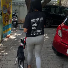 Another shot of our popular "Indie Dog" t-shirt out in the wild. We love seeing our community represent our mission.