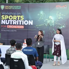 Our players learn about the role of nutrition in achieving peak performance. The interactive session covered topics like superfoods for cricketers and how the right diet can improve focus and mental sharpness on the field.