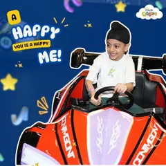 A happy you is a happy me! The pure joy on this little racer's face says it all. Our bumper cars are an all-time favorite, guaranteed to bring out the biggest smiles.