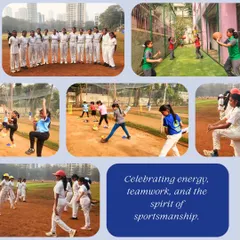 Celebrating energy, teamwork, and the spirit of sportsmanship. This collage captures the diverse activities from our school sports day, from cricket and basketball to team drills.