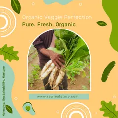 A handful of crisp, white radishes, just pulled from the earth. This is the reward of organic farming, a pure and fresh taste that is unmatched. You can harvest these and other seasonal vegetables yourself.