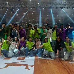 My amazing team celebrating on the court after a successful show at the INBL. We are a family, and that 'VibeTribe' spirit makes working with us a joy.