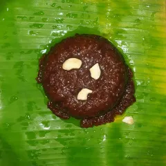 Hayagreeva is a special sweet dish made from chana dal, jaggery, and ghee, offered as naivedyam. Ours is prepared following the traditional Iyengar recipe, making it a perfect dessert for any puja or celebration.