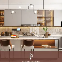 A kitchen should be the heart of the home, and I design them to be both beautiful and incredibly functional. This modern kitchen features a sleek island, integrated lighting, and high-end finishes, creating a perfect space for cooking, dining, and gathering.