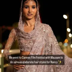 We went to the Cannes Film Festival with our students to do various elaborate hairstyles for the internet's latest obsession, Nancy Tyagi.