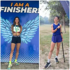 October 2022 vs. October 2023: from a podium finisher to walking with a stick. This past year taught me about resilience. Setbacks are inevitable, but they don't define you. I'm grateful to be running again, mentally stronger than before.