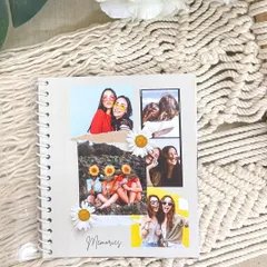 The cover of my personalized photo album, featuring a 'Memories' collage. This 4x6 inch booklet includes 12 leaves for your photos and is priced at just ₹250.