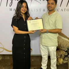 It is always a proud moment to hand over the masterclass certificate. This signifies the hard work and dedication she put into mastering new techniques.